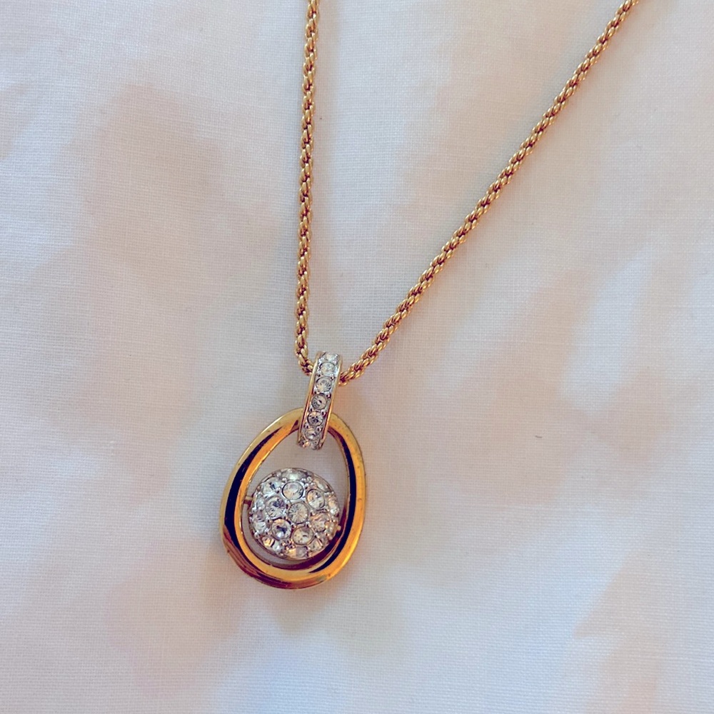 Swarovski Gold Necklace